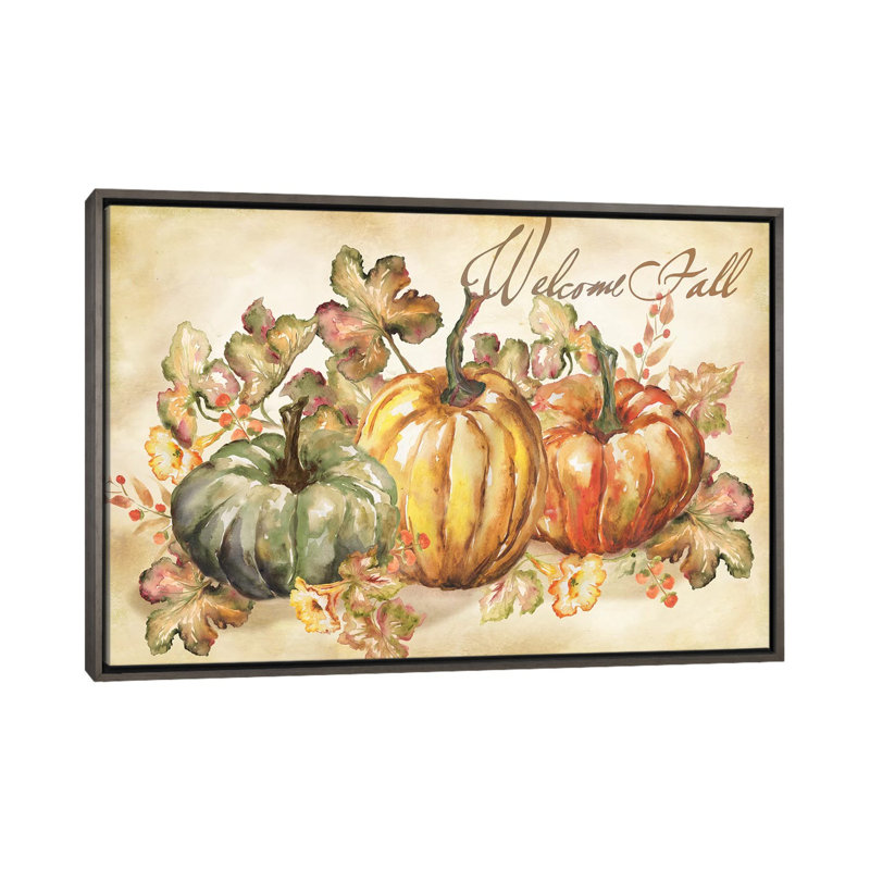 «Watercolor Harvest Welcome Fall» par Tre Sorelle Studios - impression, H 18 po x l 26 po x P 1,5 po, Aucun mat