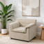 Fauteuil d'appoint rembourré surdimensionné et déhoussable de 97 cm de large, fauteuil en chenille, canapé une place pour salon-44177346