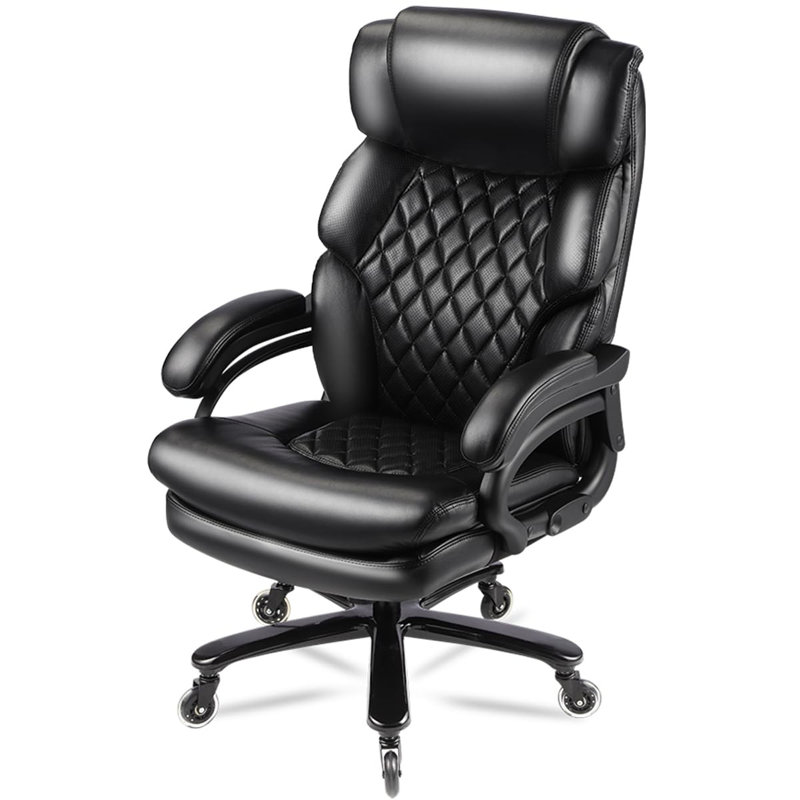 Fauteuil de bureau pour personnes lourdes de 500 lb avec siège à ressorts et chaise de bureau 360 po