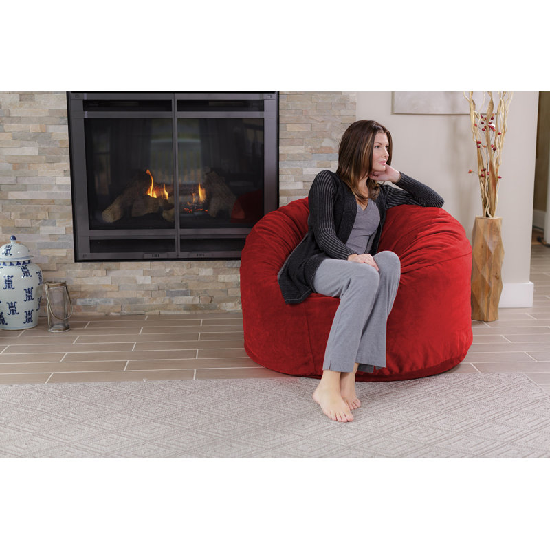 Fauteuil à billes - Fauteuil à billes rond rembourré en mousse à mémoire de forme avec housse amovible et lavable à la machine - Fauteuil à billes avec housse en microfibre douce - Plusieurs tailles et plusieurs tissus lavables à la machine