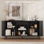 Buffet avec grand tiroir, buffet avec porte coulissante Tambour et tablette réglable-591230544-603300520