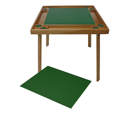 35" Oak Combo Card and Poker Table
