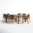 Christelle 8 - Person Acacia Patio Dining Set with Square Table