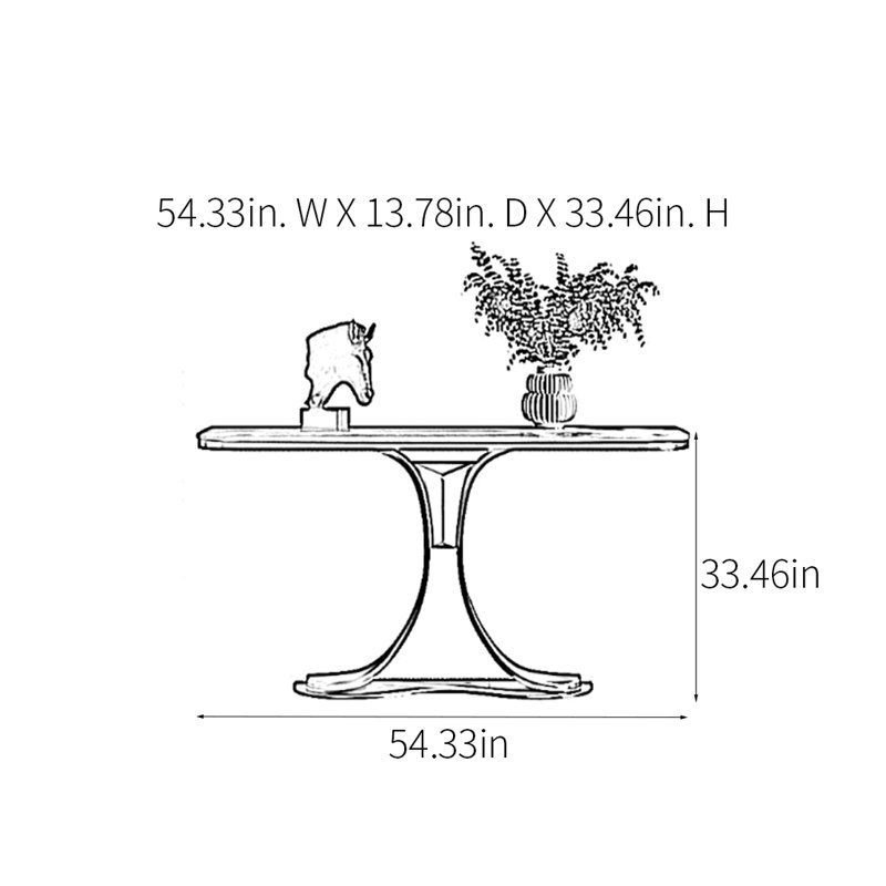 Console Modern Luxury Art, 33.46" H x 54.33" W x 13.78" D