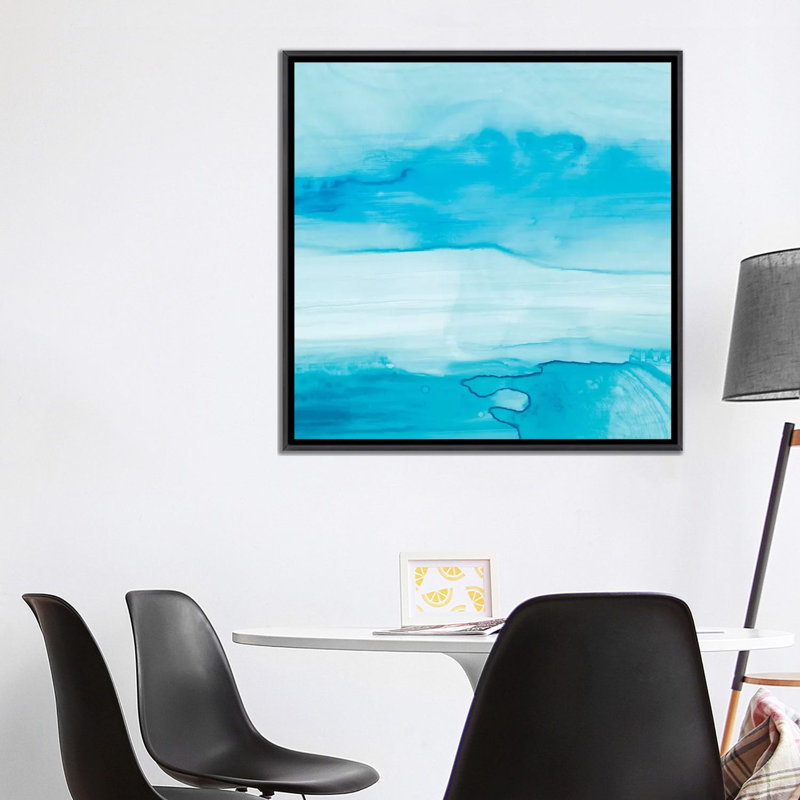 « Faire Waves II » par Ethan Harper, reproduction d’art, Aucun mat, Toile avec cadre noir patiné