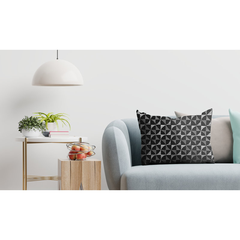 Housse et insert de coussin d'extérieur, Noir