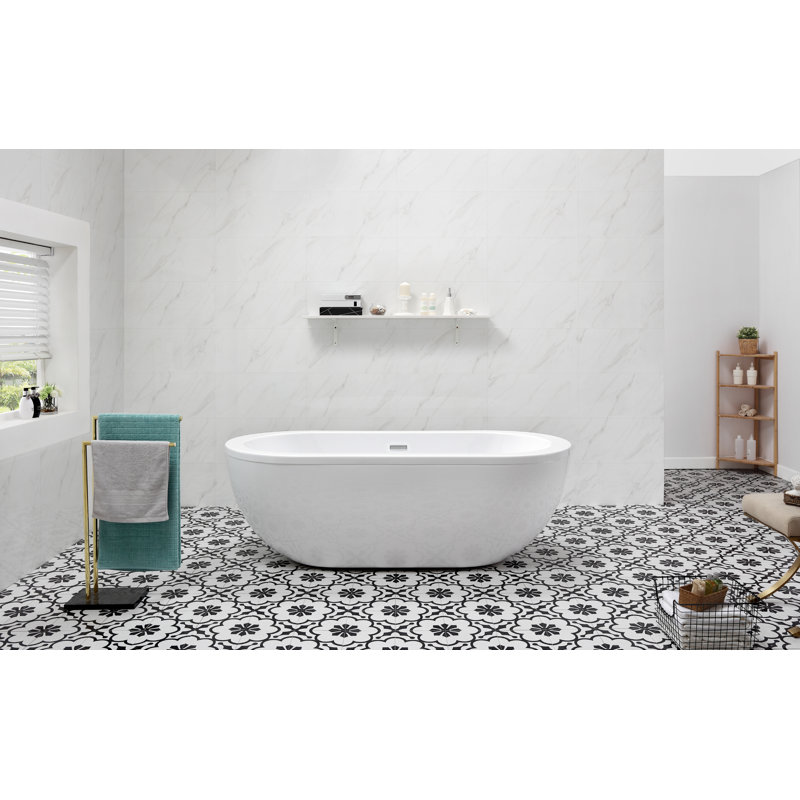 Sacha 71'' x 34'' Soaking Acrylic Bathtub