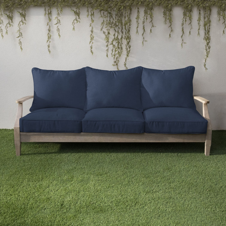 Fenna Indoor/Outdoor Seat/Back Cushion Birch Lane Fabric: Midnight, Size: 5 H x 22.5 W x 22.5 D