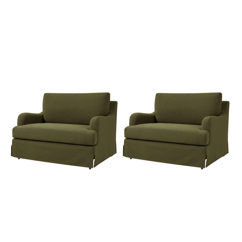 Chaise parsons surdimensionnée avec accoudoirs uniques Terren, Mousse