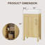Meuble-lavabo autoportant en bois avec porte à fermeture douce pour petits espaces 16 po avec lavabo 16 po-122459167