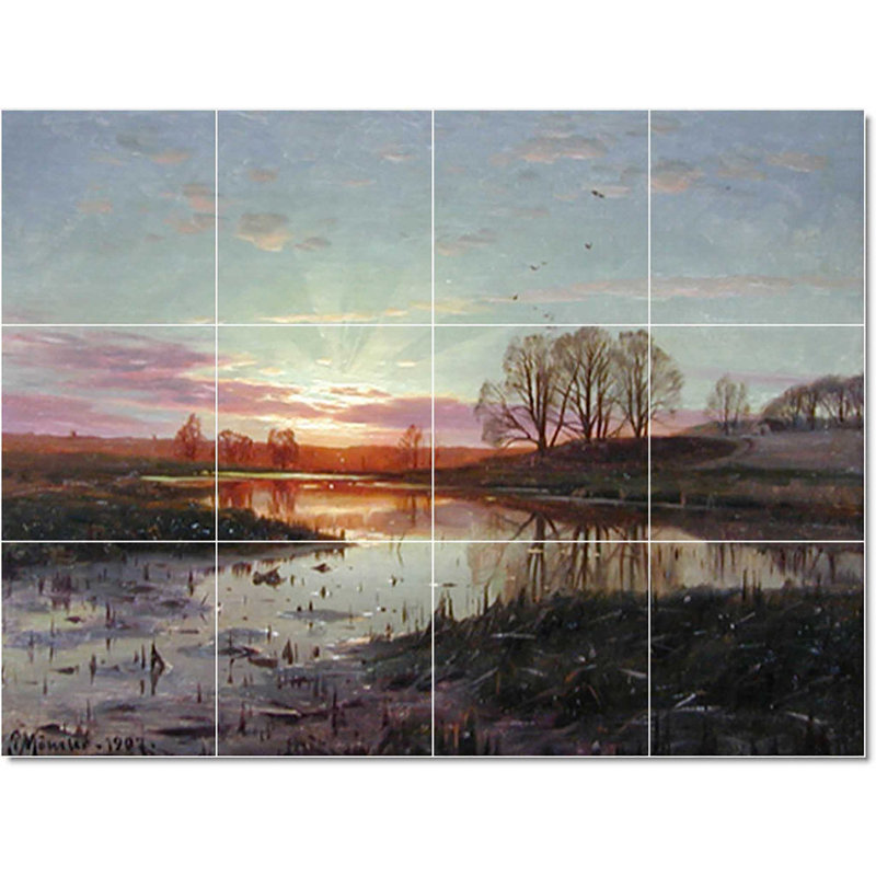 Carreau de peinture murale 48 po x 36 po 12 po x 12 po, Peder Mork Monsted Waterfront W22838