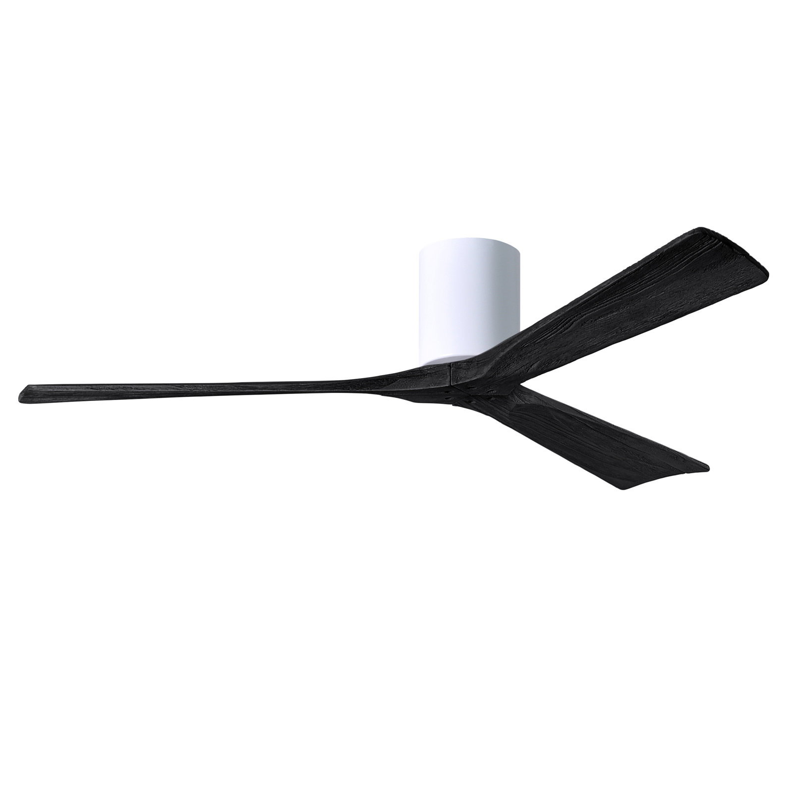 Olivier 3 Blade Ceiling Fan, Gloss White, Matte Black, 60"