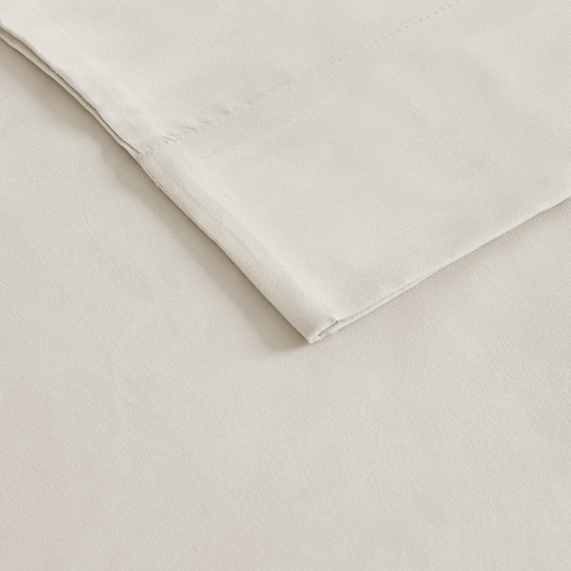 3M Microcell Luxurious Brushed Microfiber Deep Pocket Sheet Set, Twin, Ivory