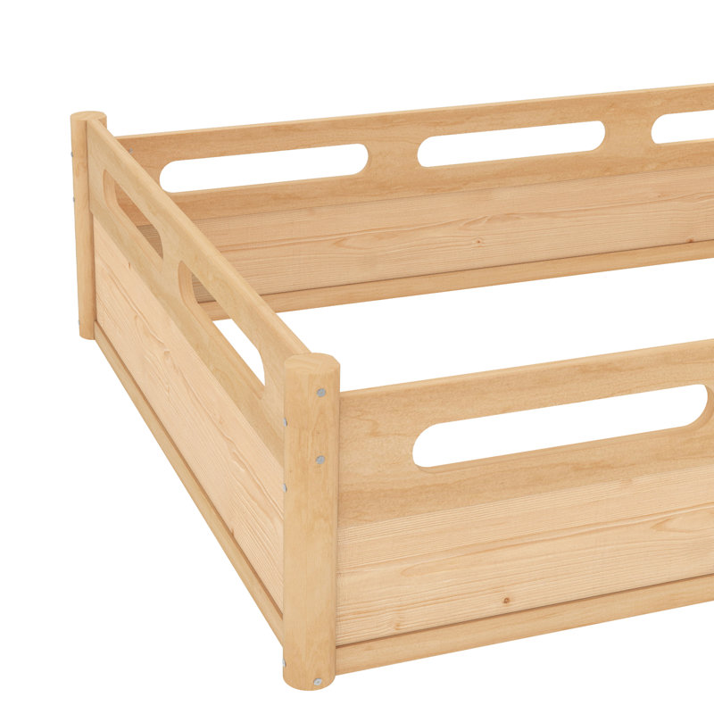 Lit plateforme Wabash, Lit double, Naturel