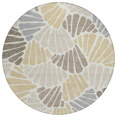 Machine Washable Indoor/Outdoor Jozwiak ACN2384 Floral Rug