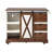 Versatile Farmhouse Kitchen Island With Drop Leaf, Storage, Barn Door, Power Outlet, And Rolling Cart, Perfect For Home And Dining Areas-1199761359