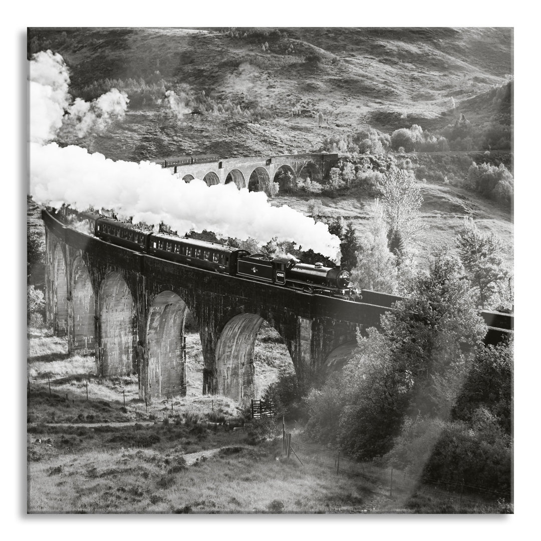 Glasbild Lokomotive Glenfinnan Viadukt