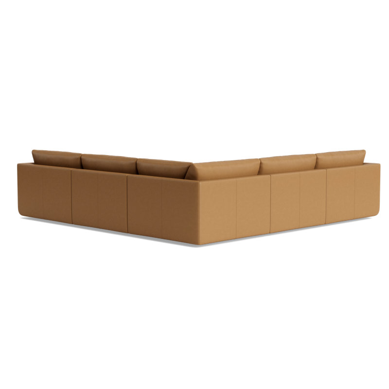 Eva Leather Modular Sectional, Leather - Butterscotch
