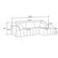 Canapé modulaire rembourré en L 3 pièces avec deux coussins Classic-1262529625-1262529624