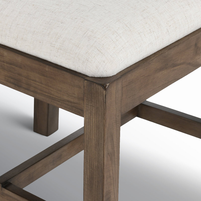 Chaise rembourrée en bois massif Kinston