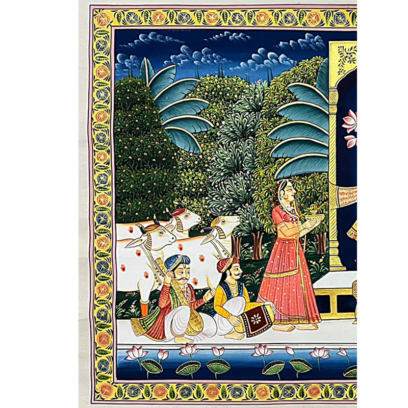 Lord Shrinathji vénéré avec Sangeet | Art Pichwai