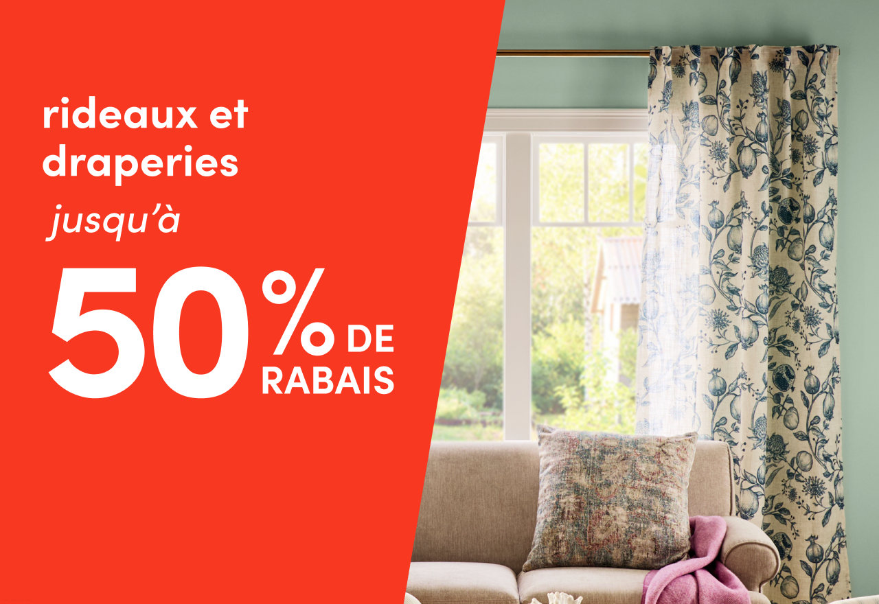 rideaux et draperies en solde