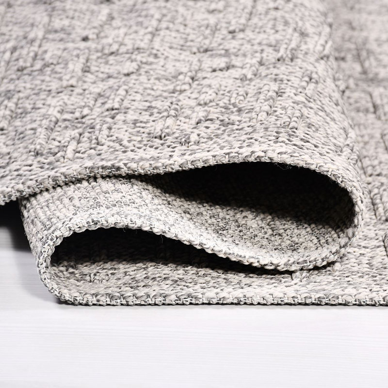 Tapis gris moderne lavable à la machine, Rectangle 2 pi 8 po x 5 pi