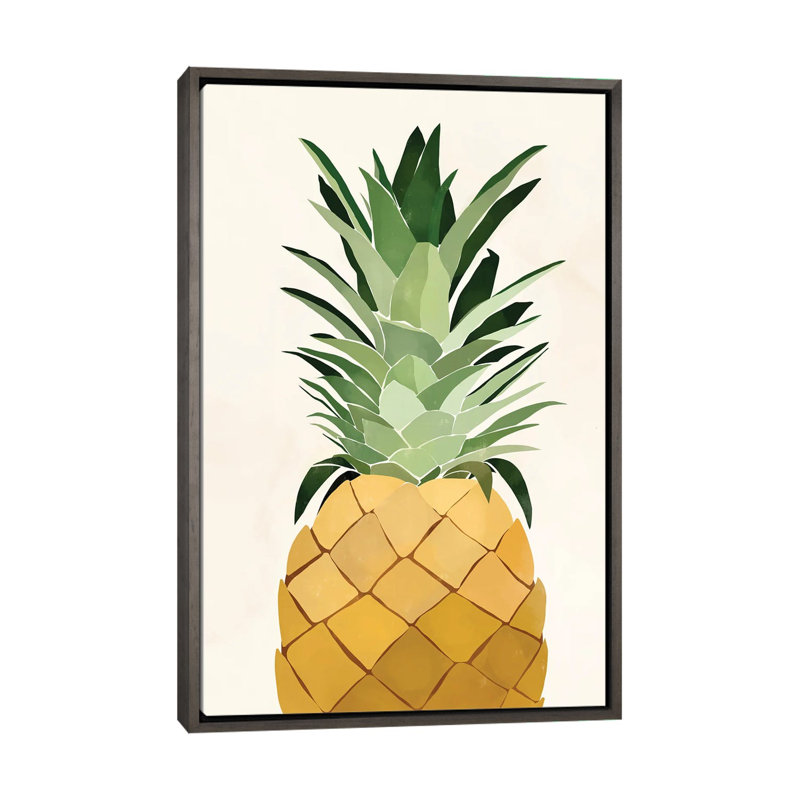Pineapple Single par Bria Nicole - impression d'art graphique, H 60 po x l 40po x P 1,5 po, Pas de tapis
