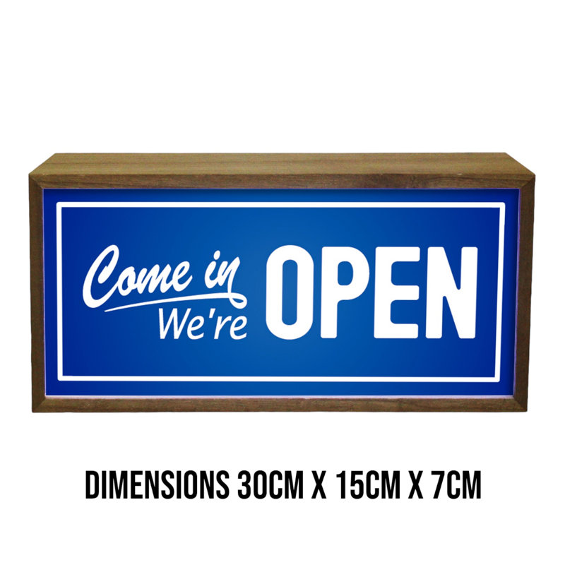 Mulroney Come In We're Open 15" LED Sign