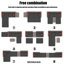 Ensemble de conversation pour patio 5 pièces avec coussins et coussins