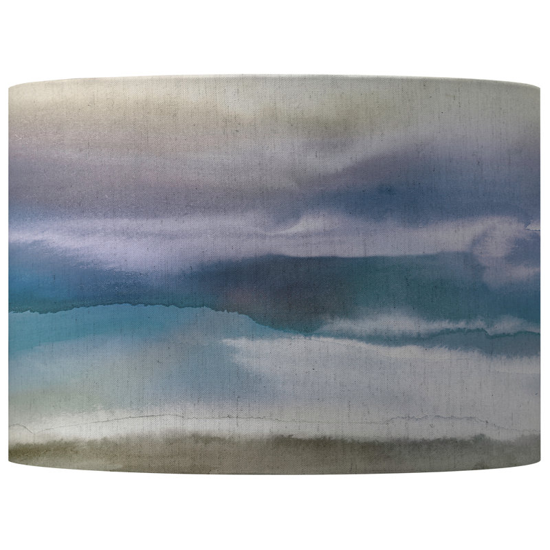 Fjord Cotton Cone Lamp Shade, Blue, 21cm H x 30cm W x 30cm D