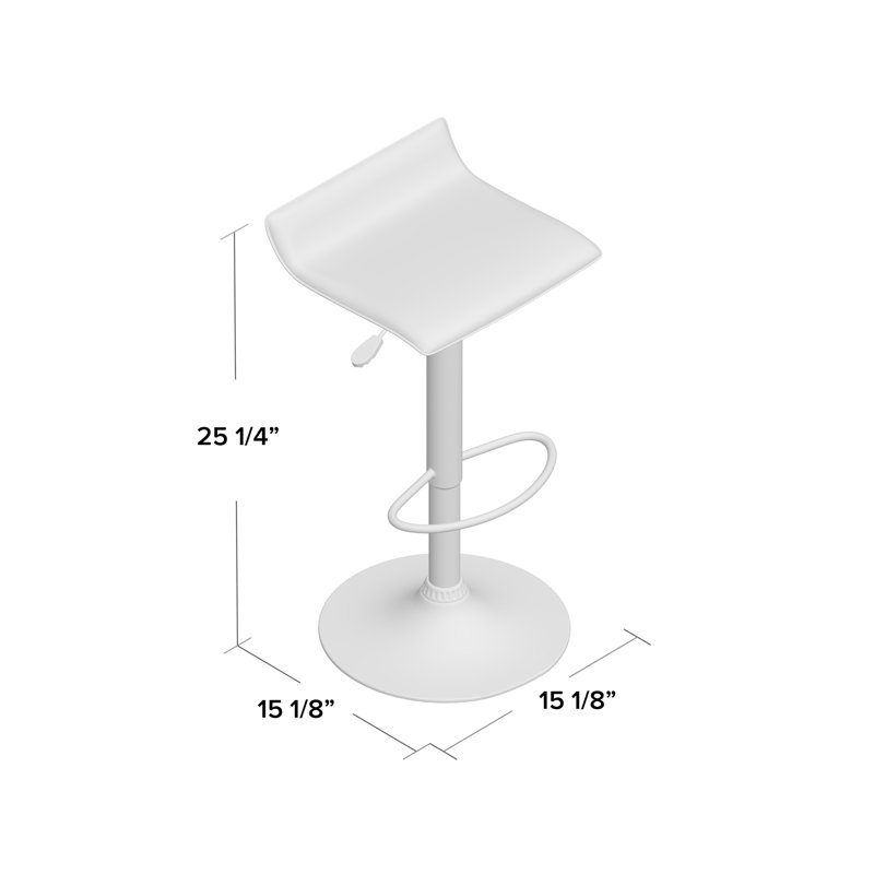 Vallelunga Misouk Adjustable Height Swivel Bar Stool