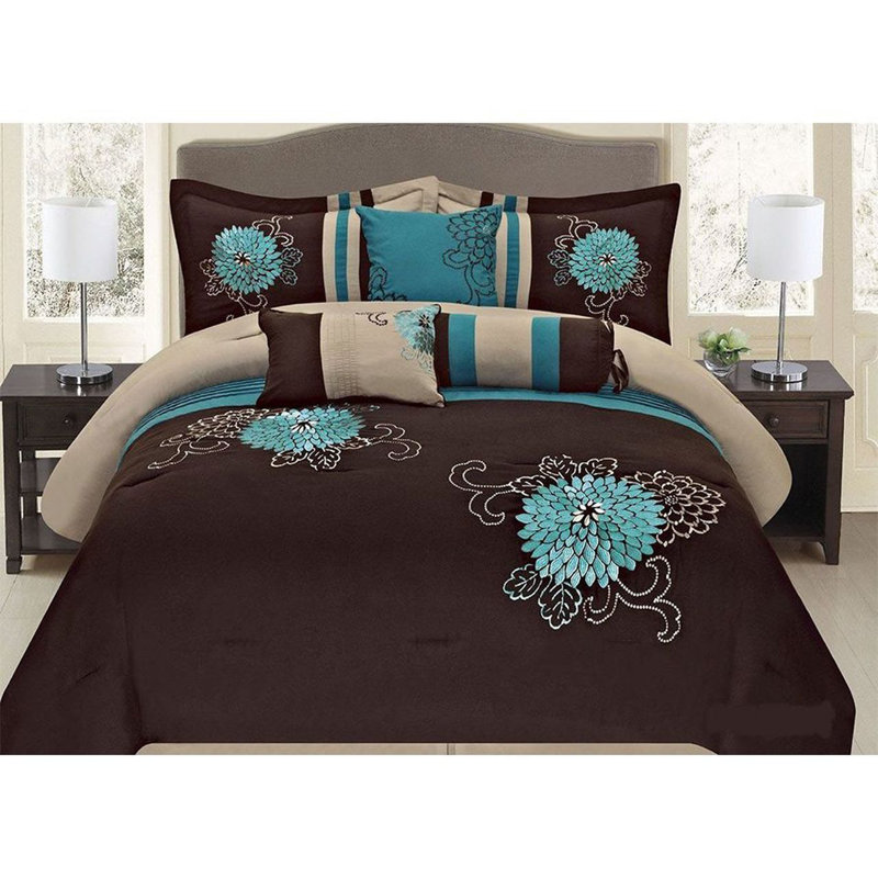Ensemble d'édredon Tiffany, Édredon simple + 2 taies décoratives + 3 taies d