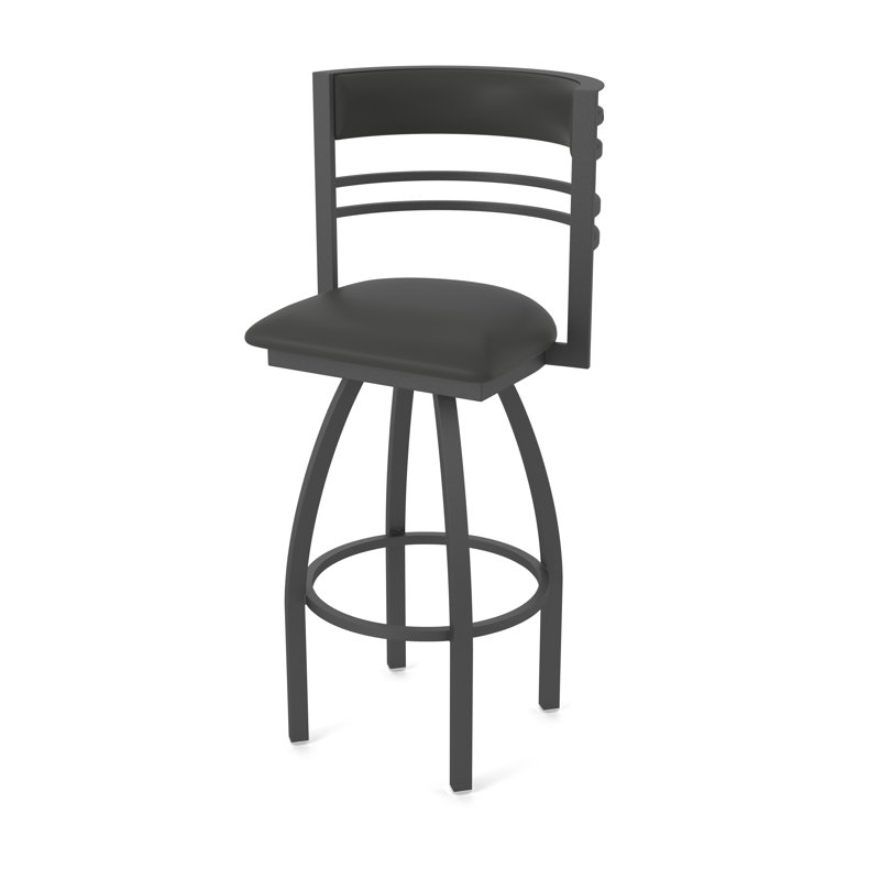 Hunter Swivel Stool, Étain, Tabouret de bar (siège d'une hauteur de 36 po), Vinyle - Fer Canter