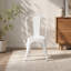Ensemble de 2 chaises de salle à manger en métal blanc lustré de 18 pouces de hauteur, empilables à l'intérieur, à l'extérieur, légères, faciles à nettoyer, faciles à assembler et au design moderne et durable-825317006