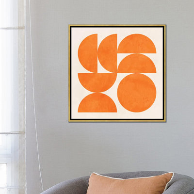 «Geometric Shapes Orange» par Ana Rut Bré - impression d'art graphique