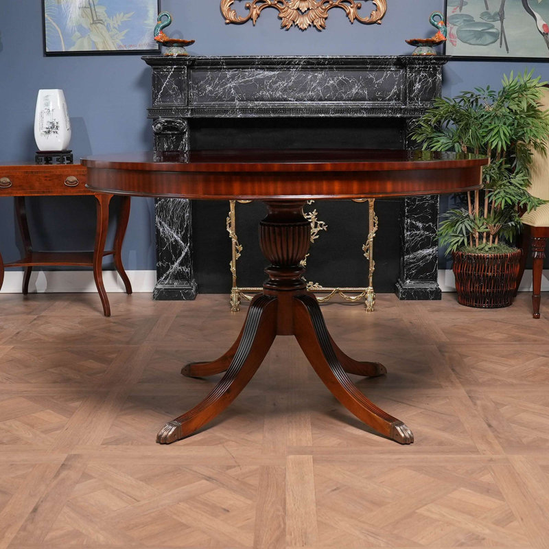 Table ronde en sapelli de 48 pouces