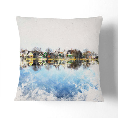 Row of Houses in the Netherlands Cushion with Filling