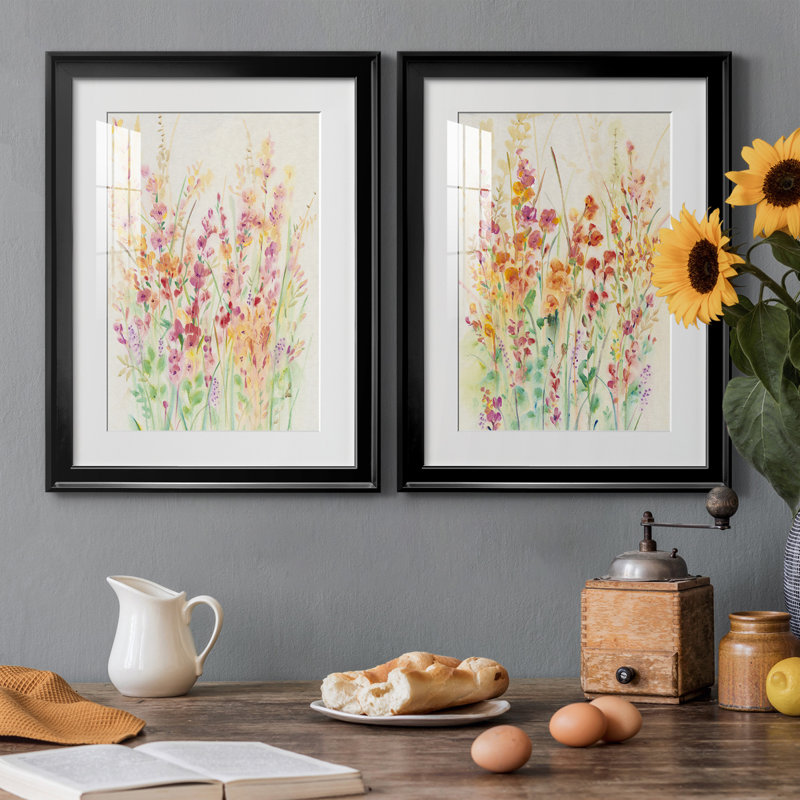 «Brilliant Floral I», reproduction encadrée de qualité supérieure, prête à être accrochée, H 42,5 po x l 30,5 po x P 1,25 po