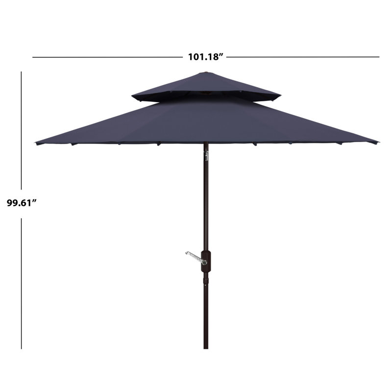 Parasol de marché 9 pi Arnone, Noir / Noir