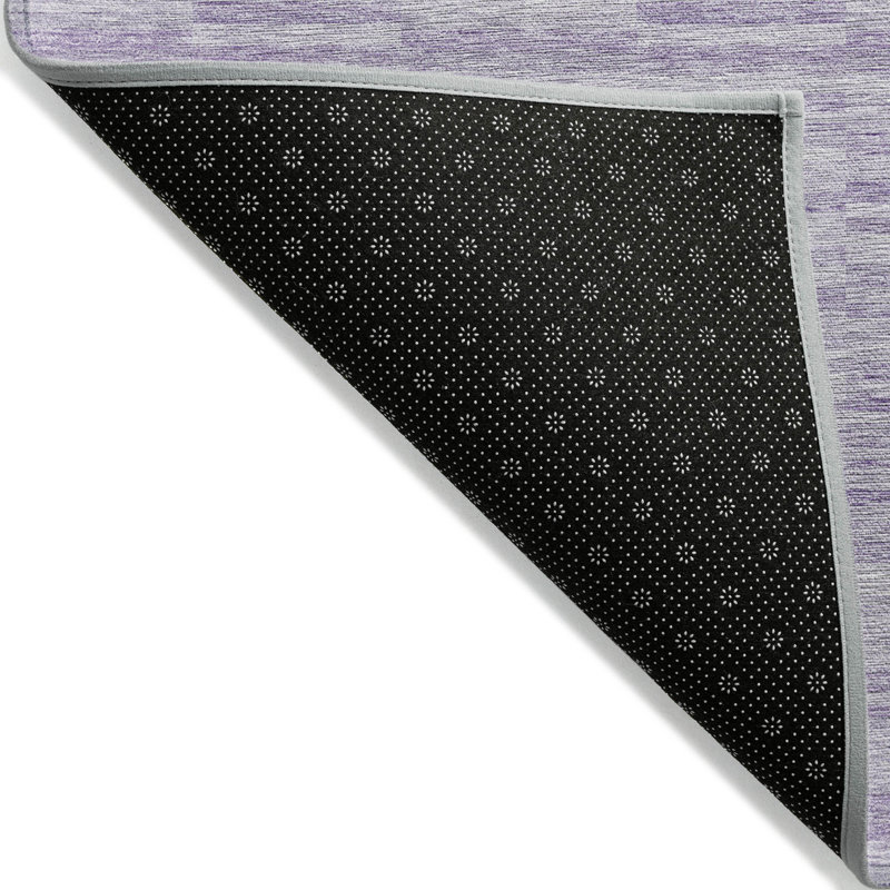 Tapis extérieur lavable rayé prune et mauve 3 pi x 5 pi