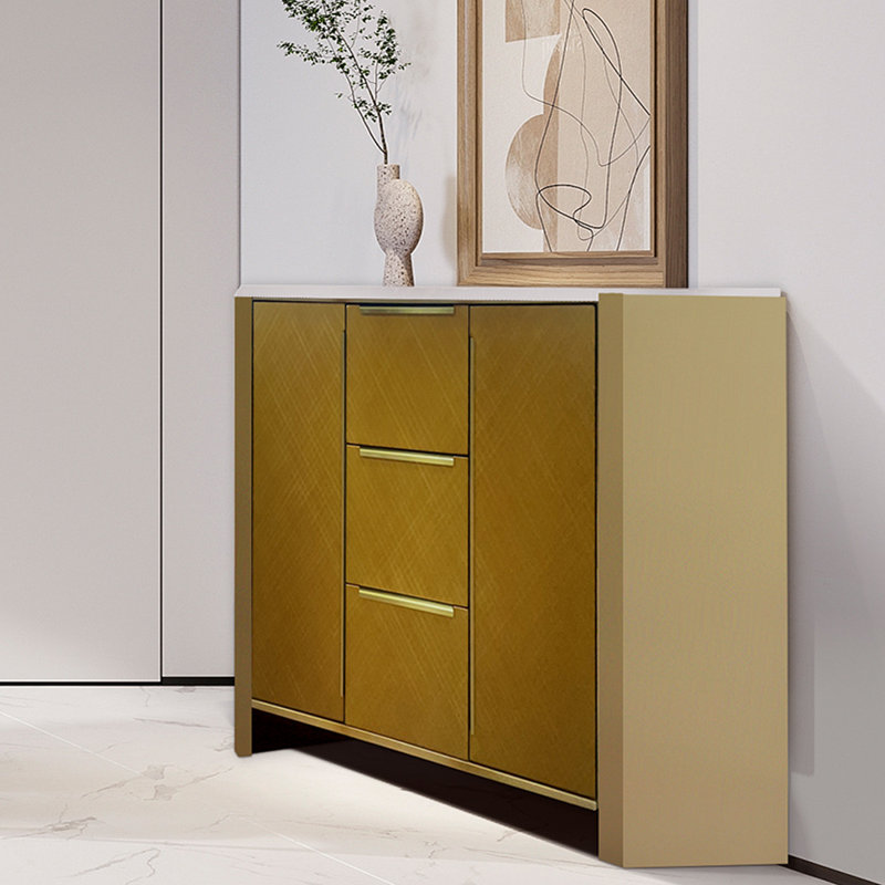 Modern Luxury Style Entryway Cabinet, H 35,4 po x l 59,1 po x P 15,7 po, Doré