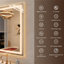 Miroir de salle de bain en verre trempé anti-buée à DEL certifié UL-238697641
