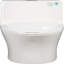Toilette une pièce, 1,1 / 1,60 GPF écoénergétique, à double chasse allongée, à fixation au sol, hauteur de confort, toilette conforme ADA avec siège à fermeture douce inclus