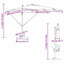 Roma Parasol with LED Strip Lights Aluminium and Polyester Garden Shade-515771268-515771277