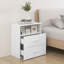 Govanny 50cm W Particle Board / Chipboard Bedside Table-1015370045
