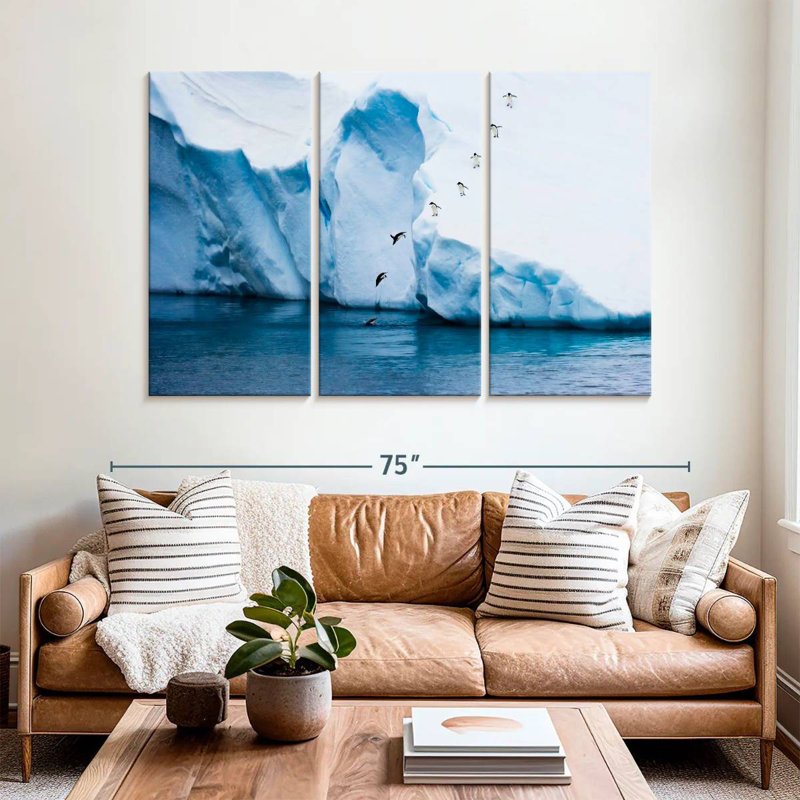 Brampt Playful Penguins, 42" H x 65" W