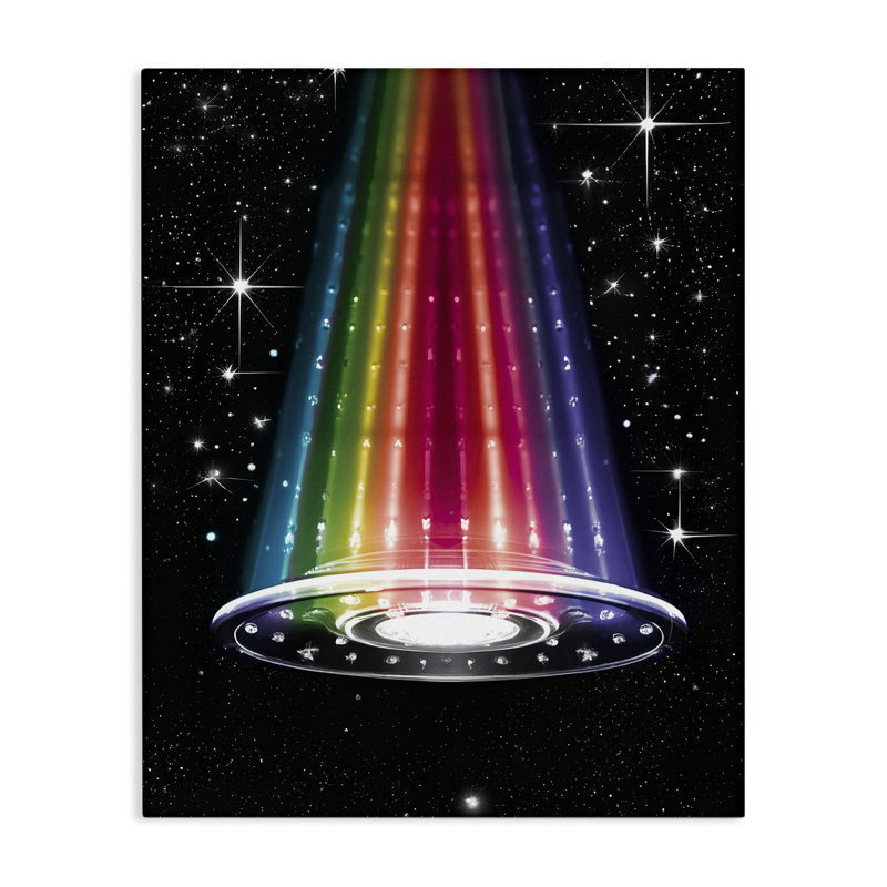 Rainbow Galaxy UFO, conception de Sasha, H 40 po x l 30 po