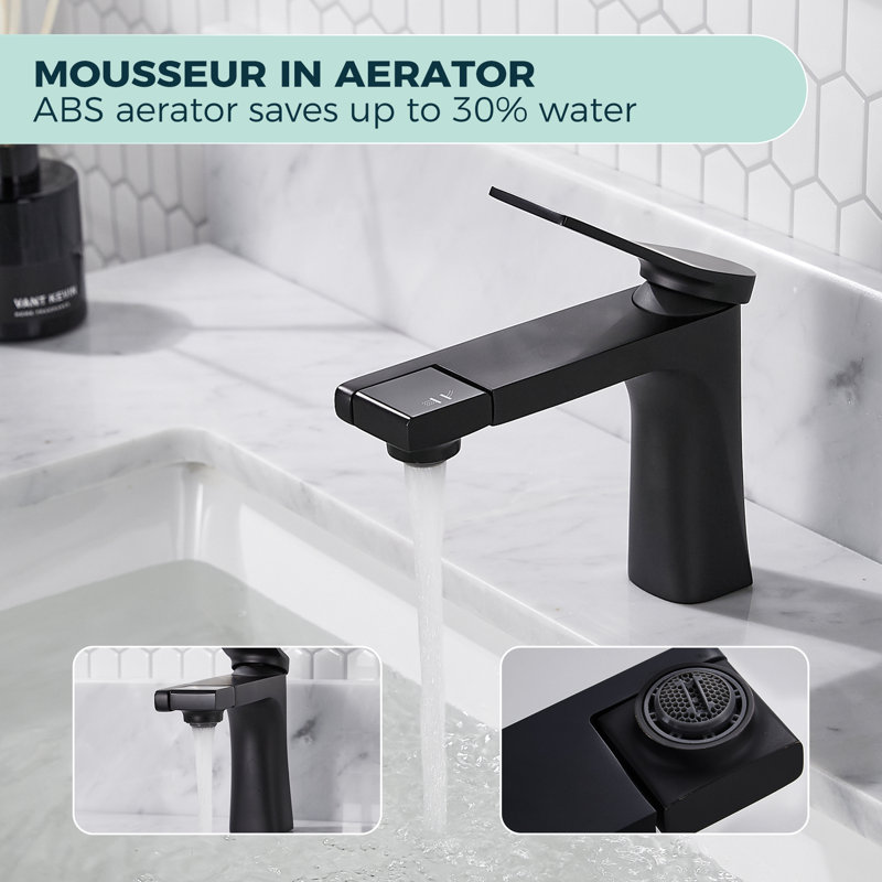 Single-handle Bathroom Faucet, Black