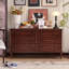Armoire d'appoint cerisier massif et bois manufacturé